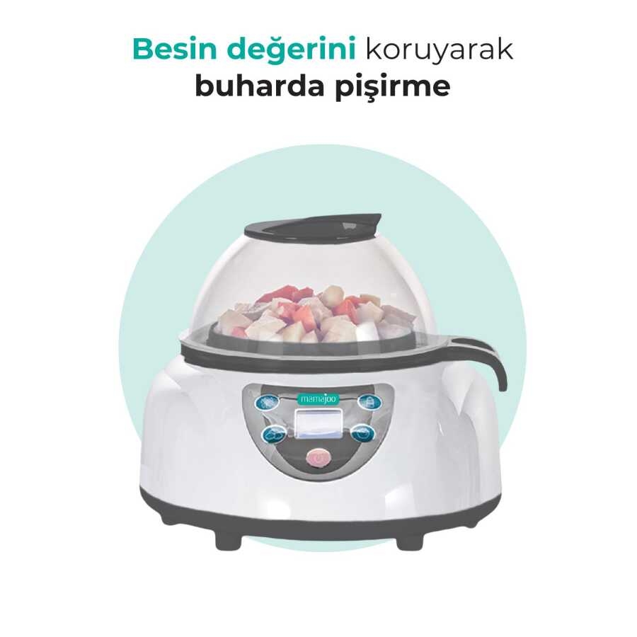 Mamajoo%205%20İşlevli%20Buhar%20Sterilizatörü,%20Kurutucu,%20Mama%20ve%20Süt%20Isıtıcı,%20Buharda%20Pişirme,%20LCD%20ekran